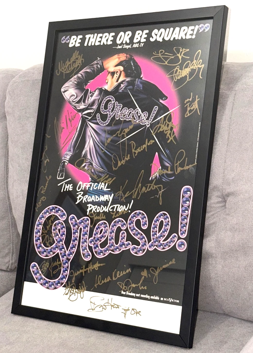 Cast Members — Reduced After Mothers-Day SALE !! 1994 Grease Cast 22 Autographed Lobby Poster, изображение 2