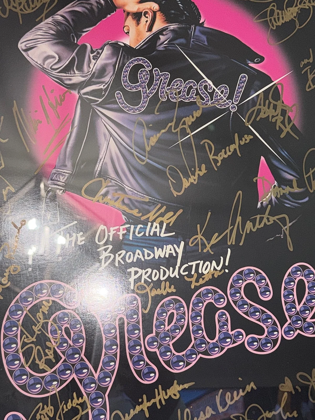 Cast Members — Reduced After Mothers-Day SALE !! 1994 Grease Cast 22 Autographed Lobby Poster, изображение 5