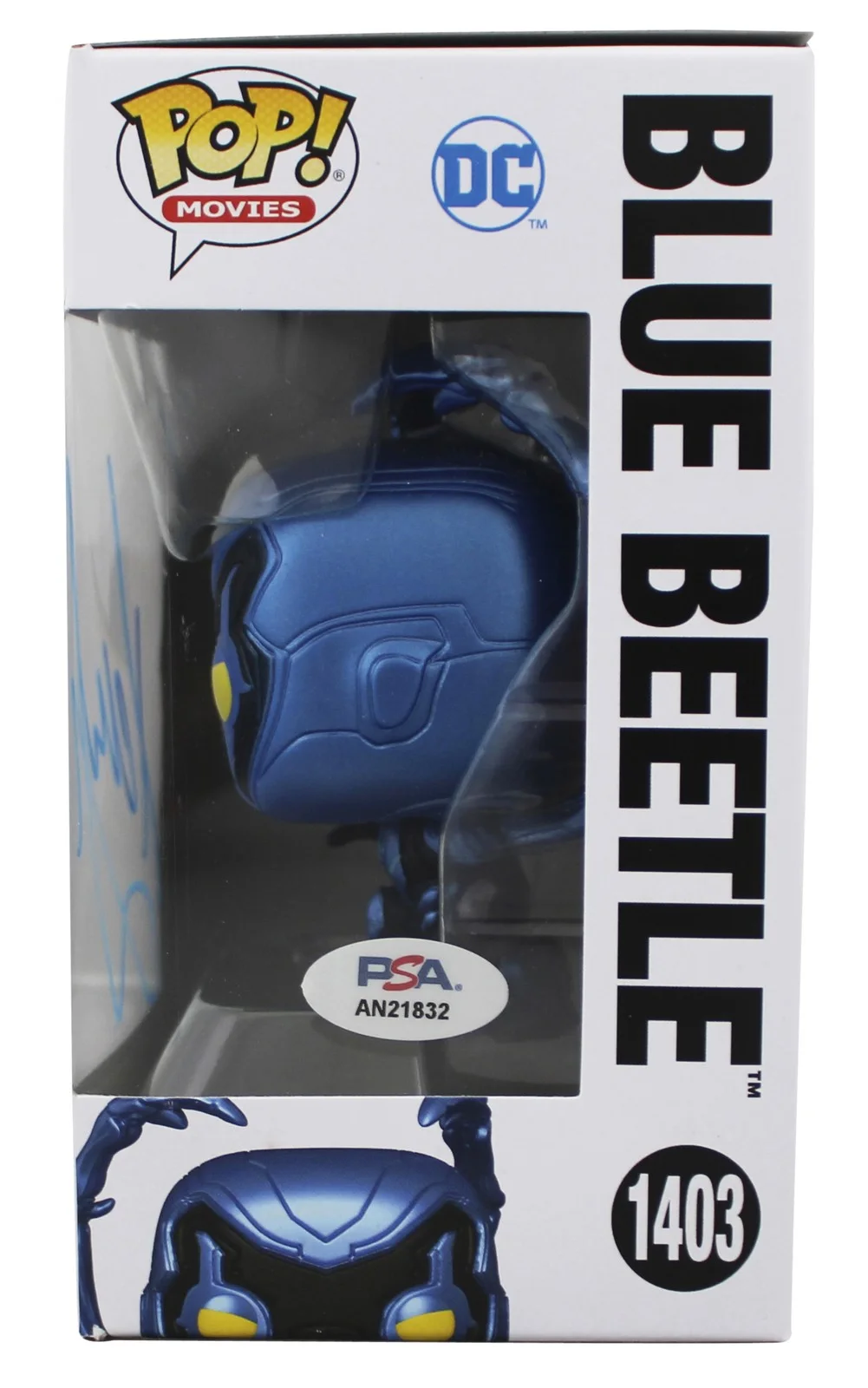 Xolo Mariduena — Xolo Mariduena Signed Blue Beetle #1403 Funko Pop Vinyl Figure PSA/DNA #BN36431, изображение 3