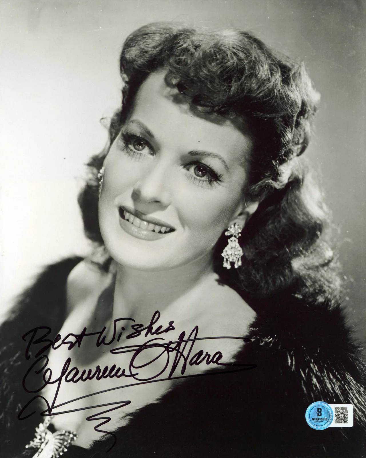 Maureen O'Hara — Maureen O'Hara Only The Lonely "Best Wishes" Signed 8x10 Photo BAS #BR43835