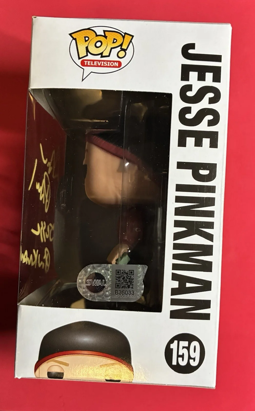Aaron Paul Signed Jesse Pinkman Breaking Bad Funko#159 SWAU Free Ship/Pop Armor, image 2