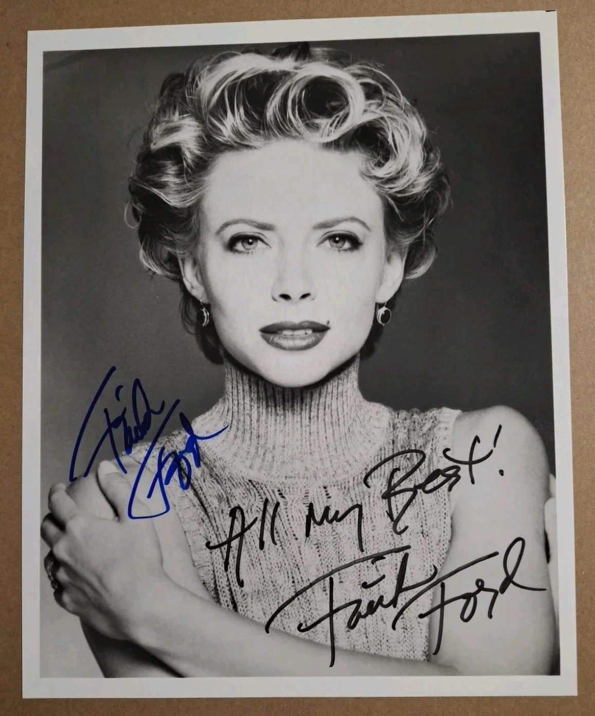 Faith Ford — FAITH FORD - MURPHY BROWN / HOPE & FAITH T.V. SITCOMS - SIGNED 8x10 B&W Photo