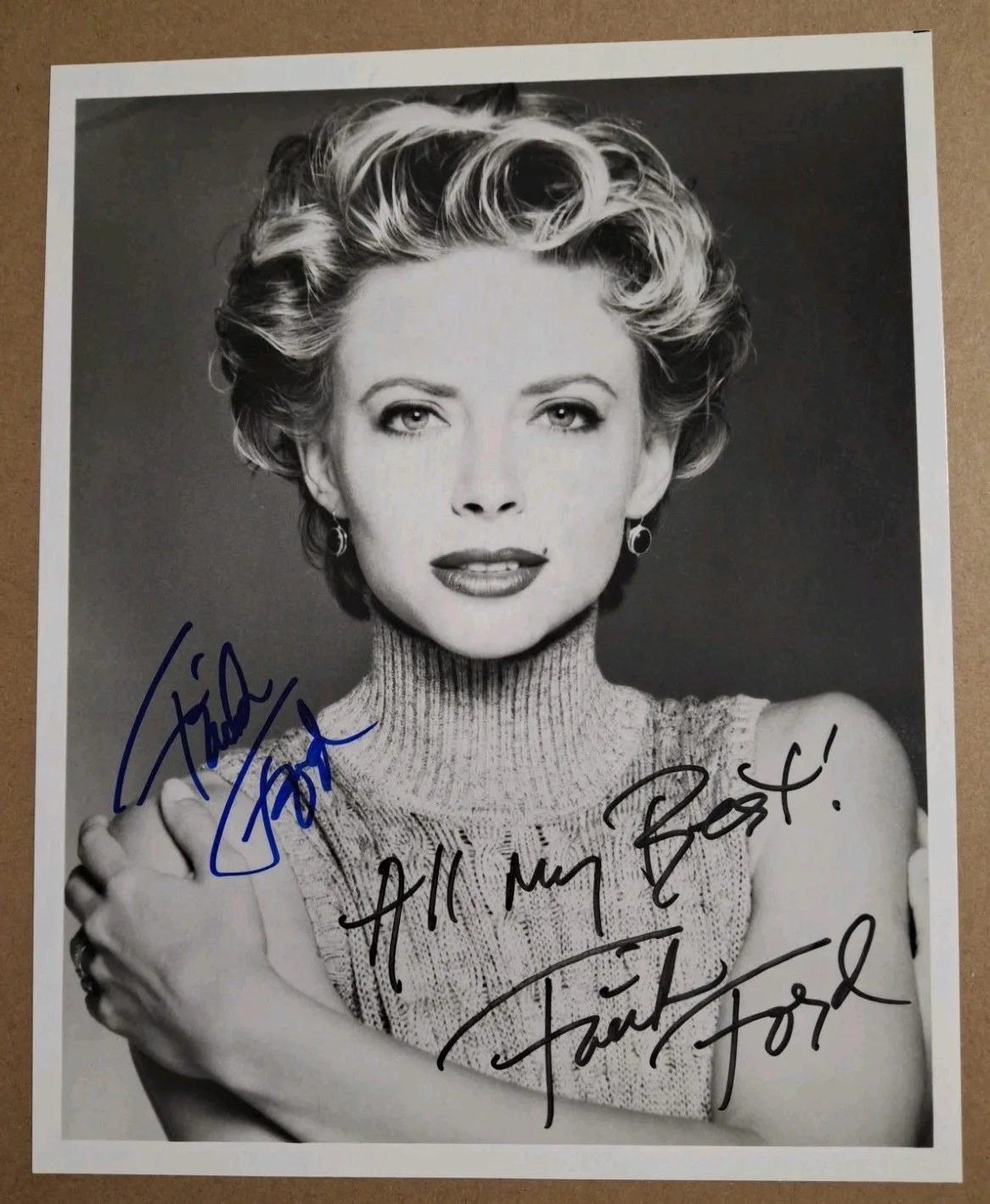 Faith Ford — FAITH FORD - MURPHY BROWN / HOPE & FAITH T.V. SITCOMS - SIGNED 8x10 B&W Photo, изображение 4