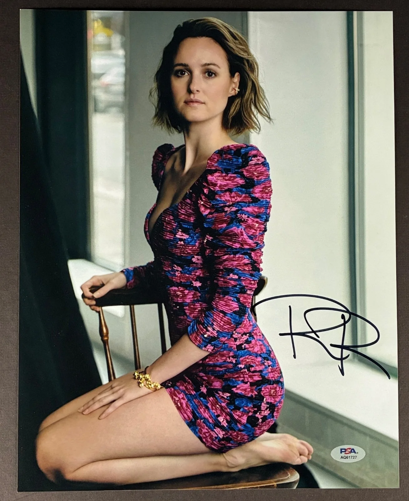 Renate Reinsve — RENATE REINSVE SIGNED 11x14 PHOTO PSA DNA AUTOGRAPH PHOTOSHOOT FLORAL DRESS FEET