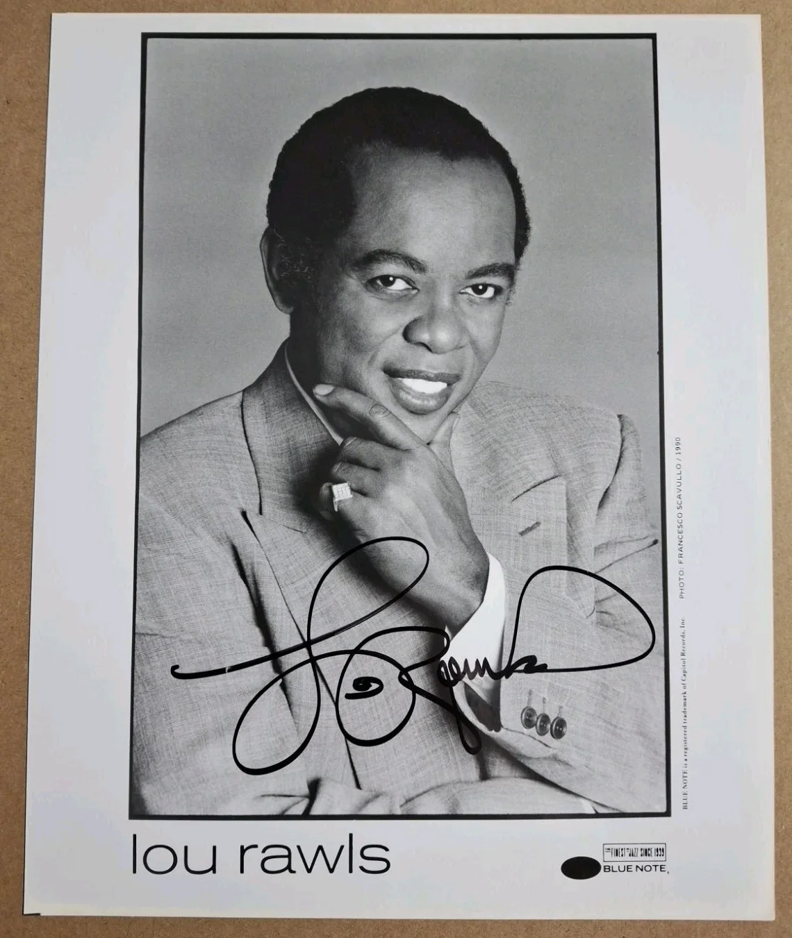 LOU RAWLS - SIGNED 8x10 B&W Photo R&B MUSIC LEGEND / SOUL SINGER W/PROOF, изображение 5