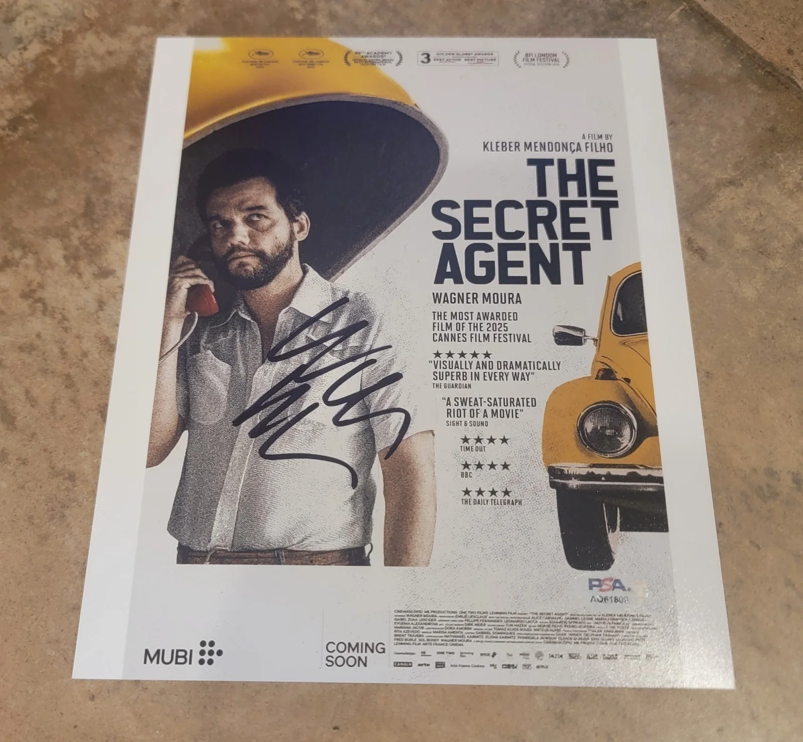 Wagner Moura — Wagner Moura signed 8x10 photo PSA DNA autograph The Secret Agent poster image
