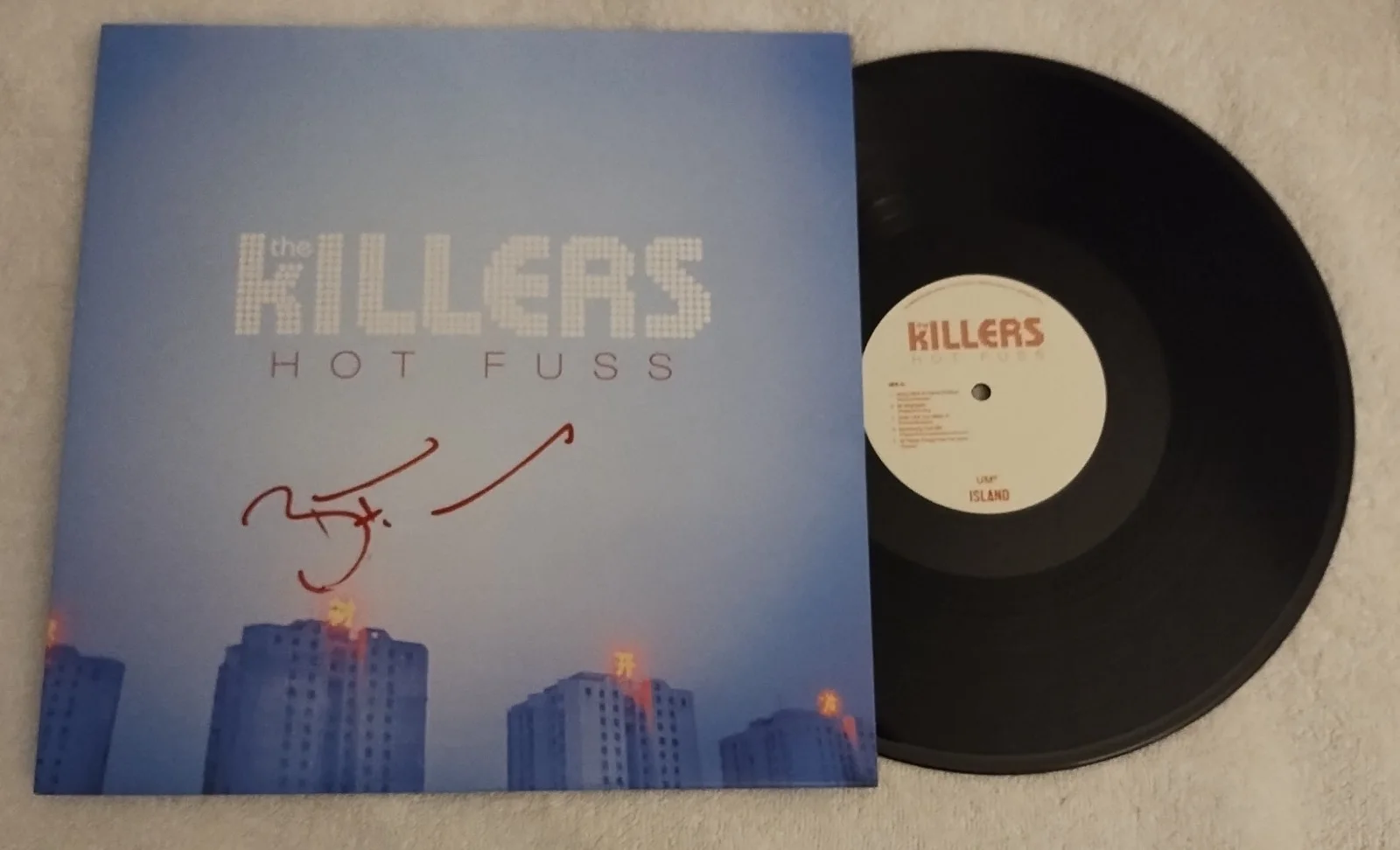 THE KILLERS SIGNED HOT FUSS VINYL BRANDON FLOWERS SIGNED COA, изображение 3