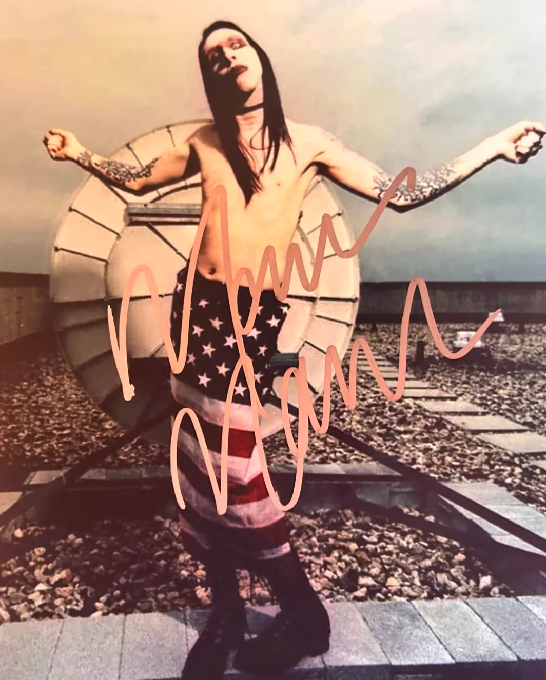 MARILYN MANSON Signed 8x10 inch Authentic REAL Original Autograph w/COA, image 3