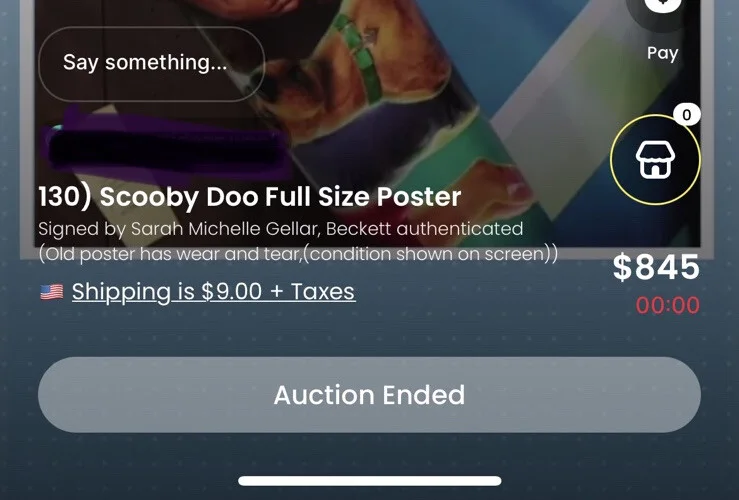 Sarah Michelle Gellar — Sarah Michelle Gellar Signed Full Size Scooby Doo Movie Poster Autograph BECKETT, image 2