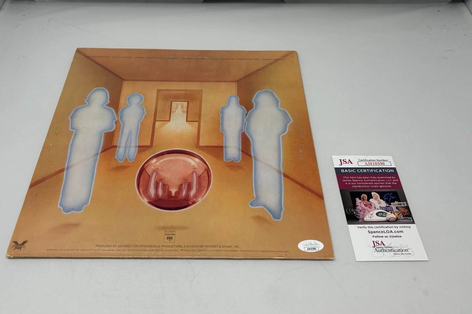 Neal Schon & Ros Valory signed Journey Look Into The Future Album JSA COA, изображение 2