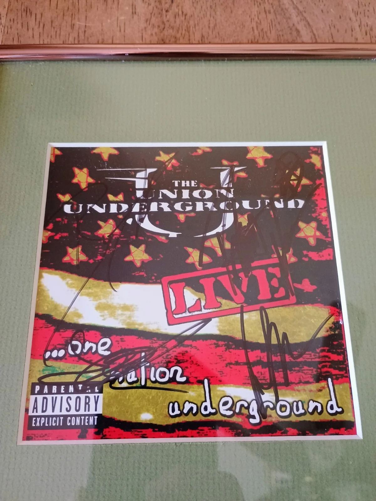 The Union Underground "One Nation Underground" Live Autographed Framed CD, image 2