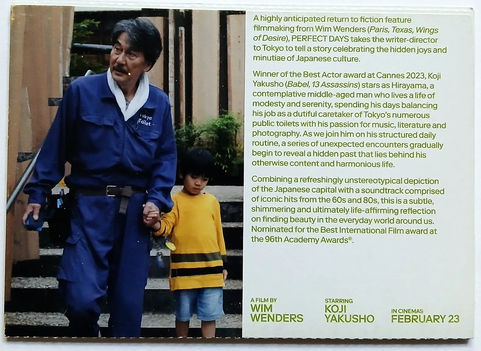 Perfect Days Film Movie Postcard set of 4 - Wim Wenders Koji Yakusho, изображение 2