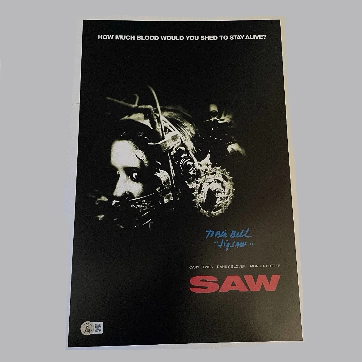 TOBIN BELL — Tobin Bell Jigsaw Saw autographed signed 11x17 photo Beckett COA horror