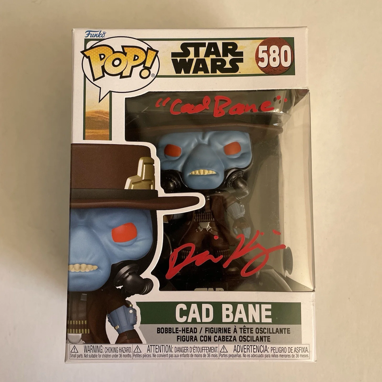 Dorian Kingi — Dorian Kingi SIGNED Cad Bane Funko Pop 580 w/ BAS ~ Star Wars Book of Boba Fett