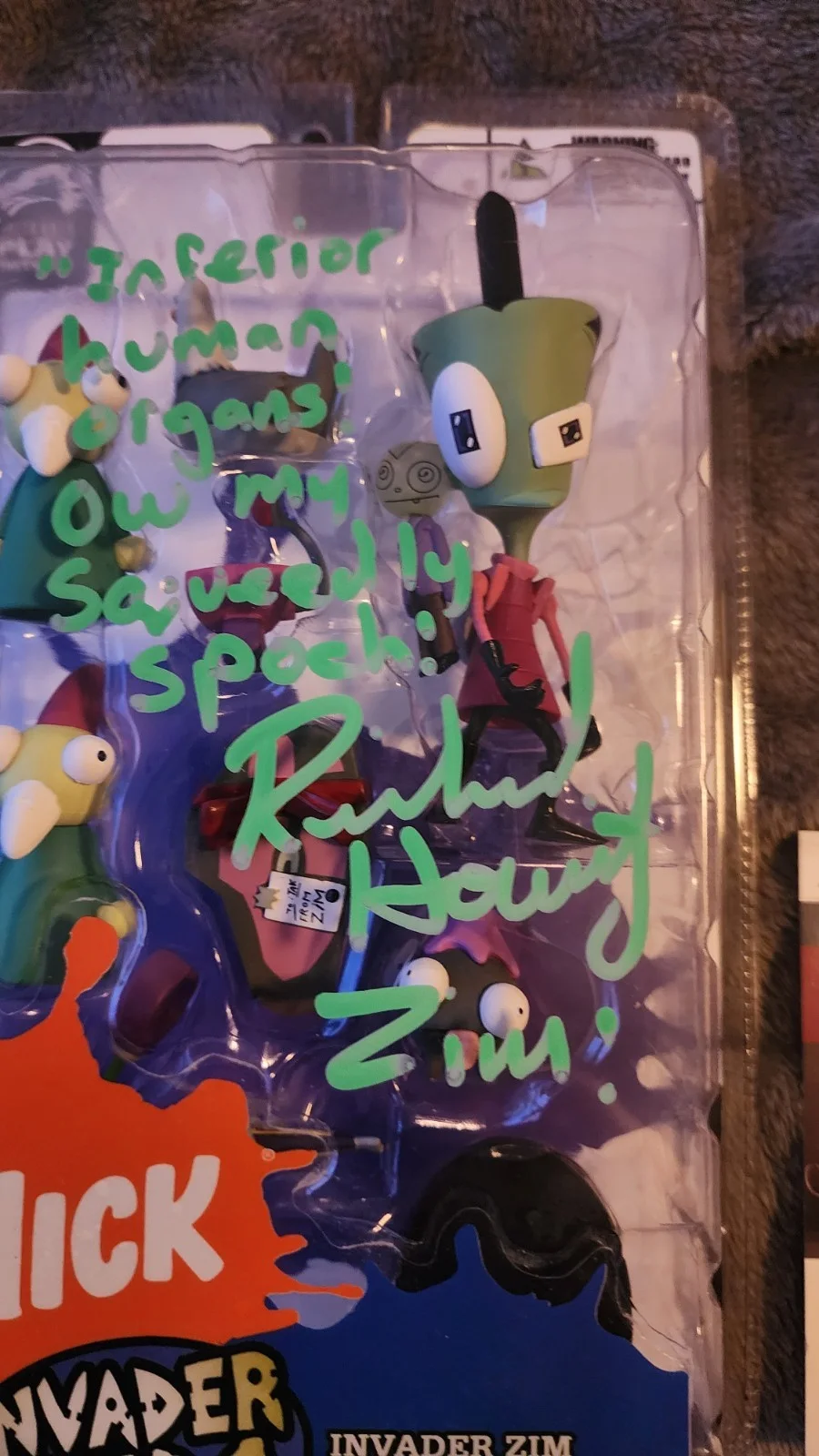 Richard Horvitz — Nickelodeon Invader Zim Palisades Figure Signed Richard Horvitz JSA, image 2