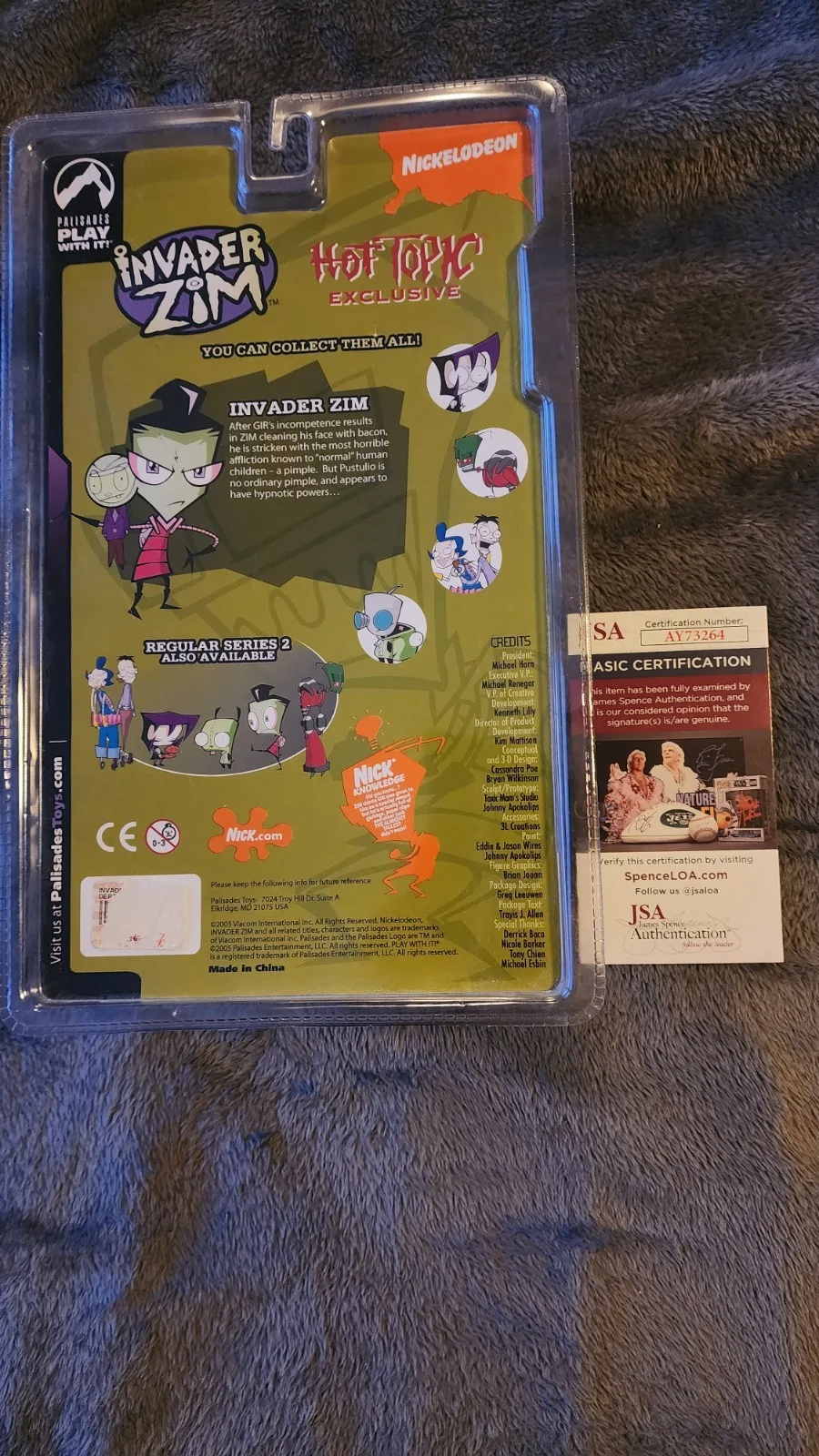 Richard Horvitz — Nickelodeon Invader Zim Palisades Figure Signed Richard Horvitz JSA, image 4