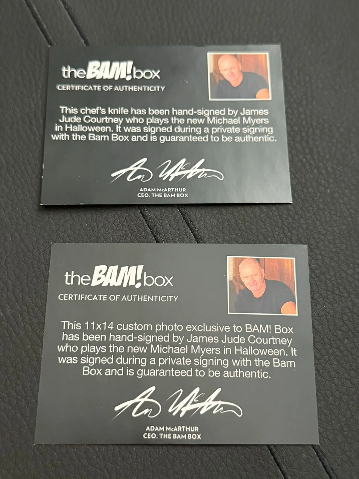 JAMES JUDE COURTNEY — JAMES JUDE COURTNEY SIGNED HALLOWEEN KILLS 11X14 PHOTO MICHAEL MYERS & Knife, изображение 2