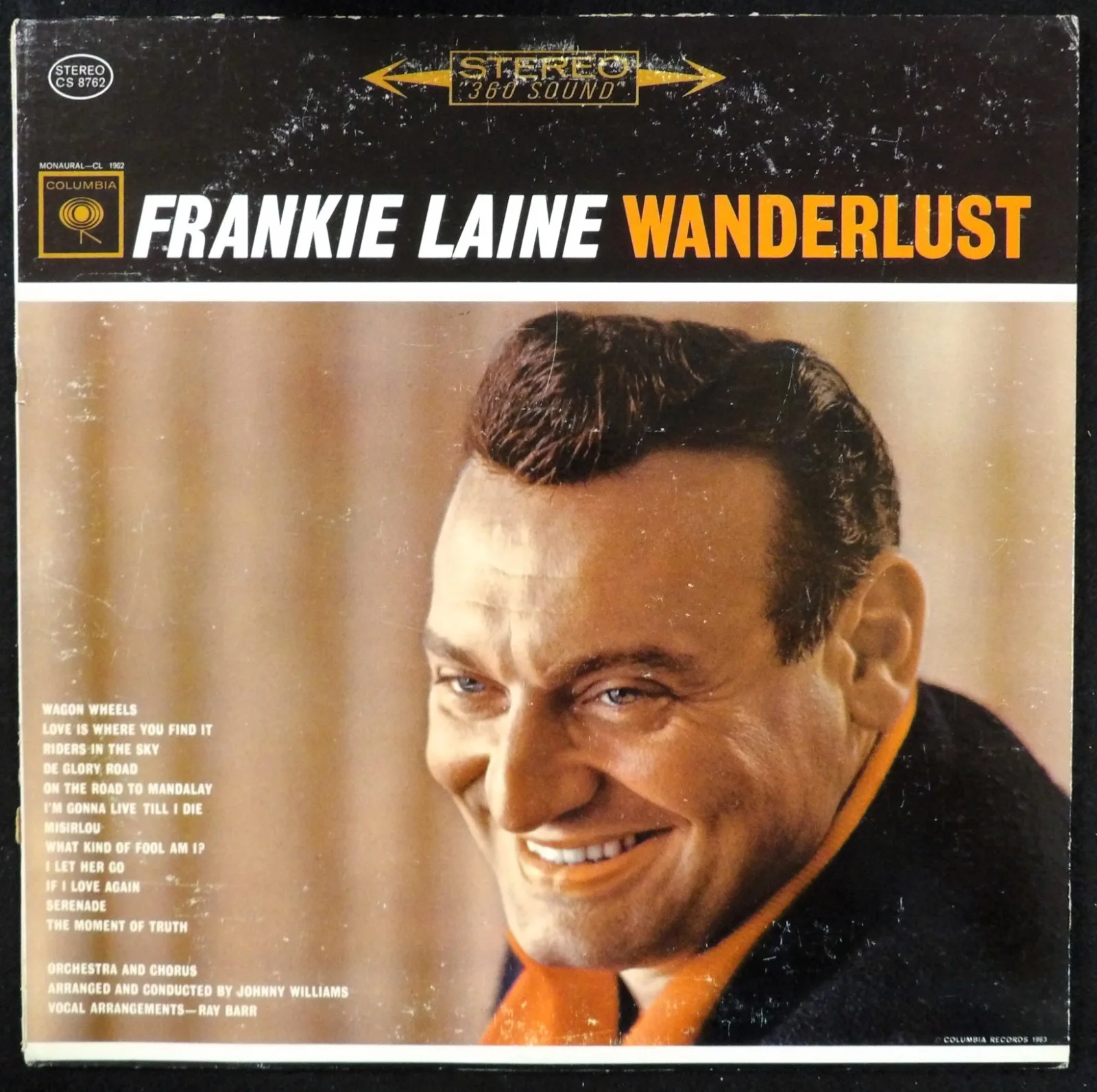 Frankie Laine Signed Wanderlust LP Record Album Cover JSA Authenticated, изображение 2