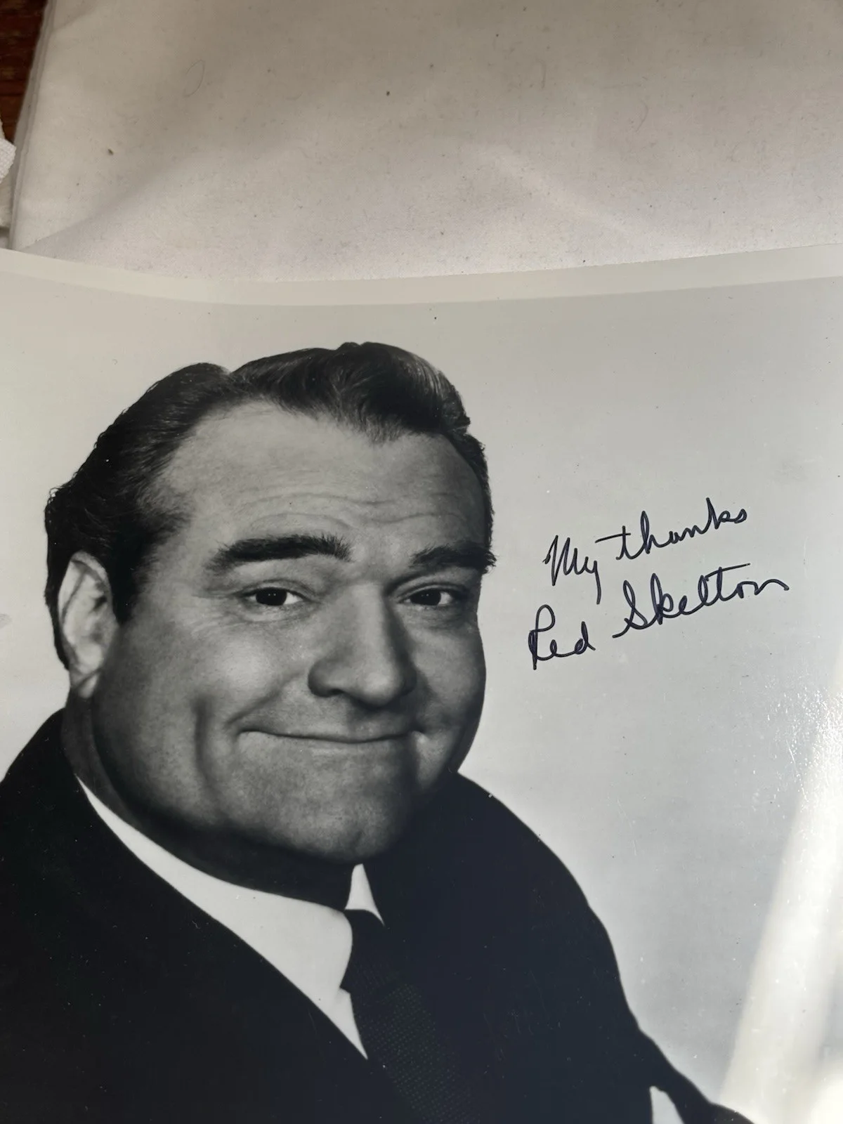Red Skelton — RED SKELTON Autographed 8” x 10”Photograph. Inscribed, No Personalization., image 2