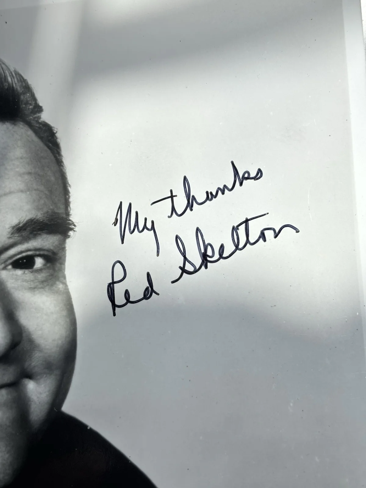 Red Skelton — RED SKELTON Autographed 8” x 10”Photograph. Inscribed, No Personalization., image 3