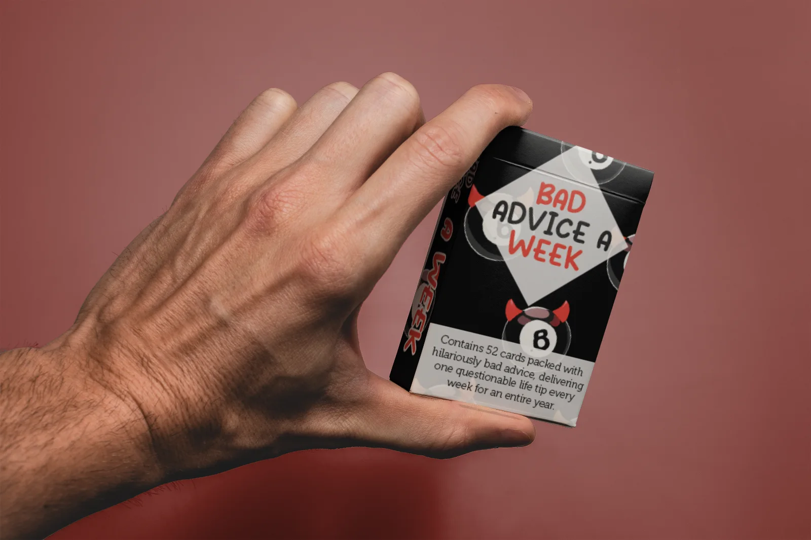 Bad Advice A Week Cards – 52 Funny Terrible Life Tips Novelty Gift Deck, image 3