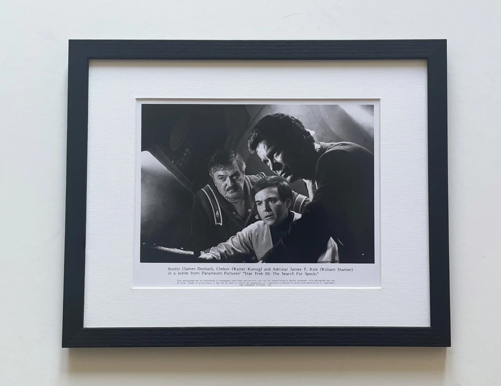 Star Trek III The Search For Spock Original Framed 8X10 Inch B&W Press Photo, изображение 2