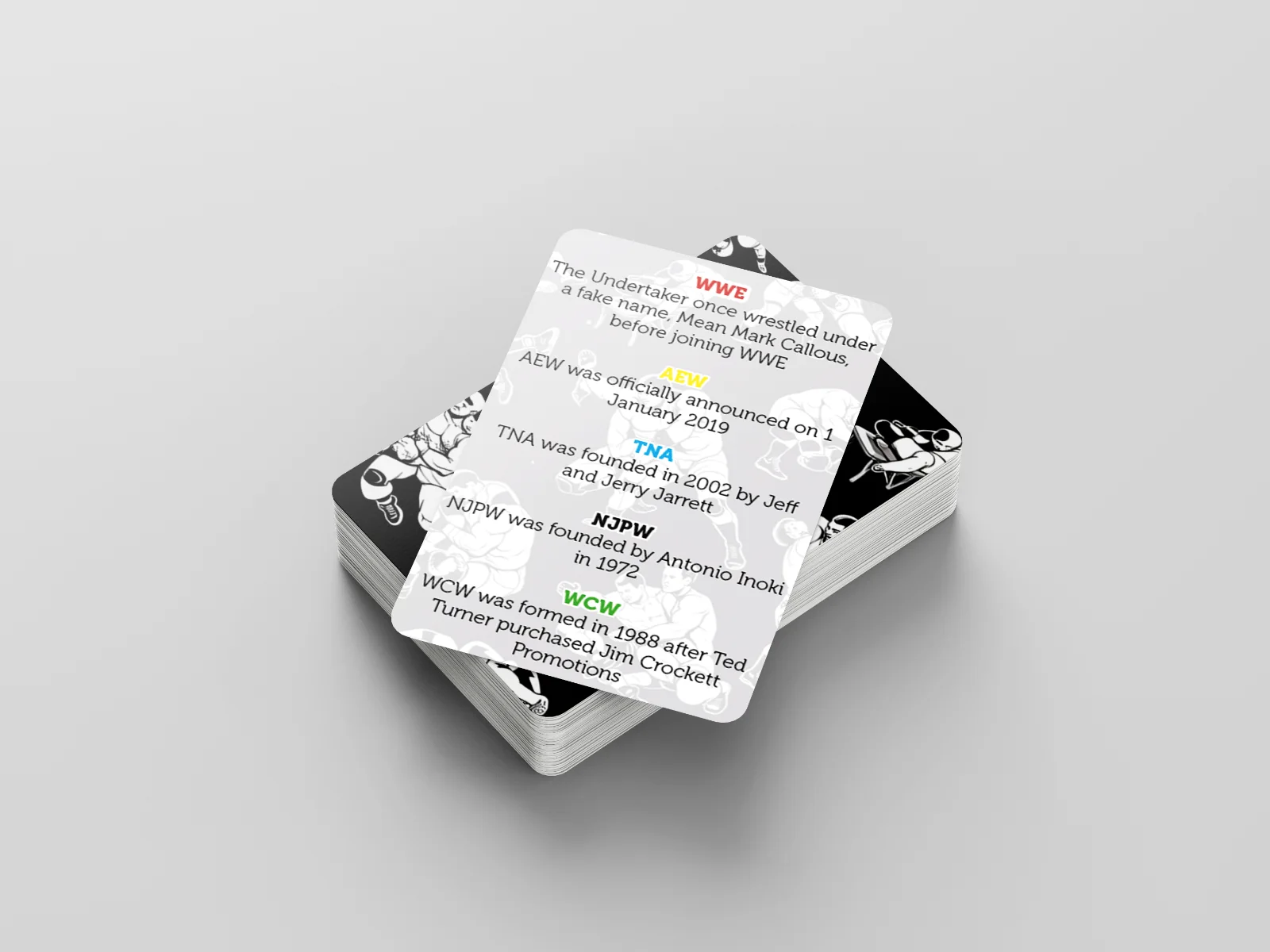 Wrestling Fact A Week Cards – 52 Pro Wrestling Trivia Gift Pack Fans, image 2