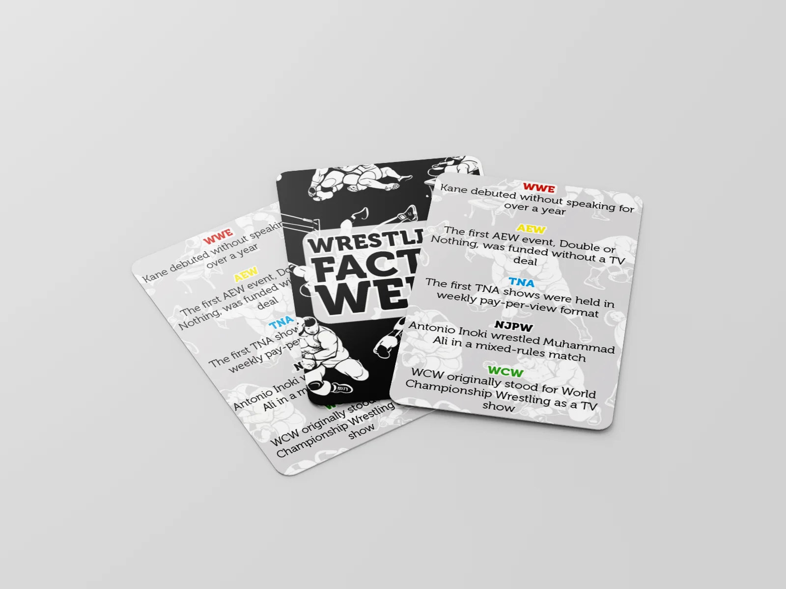 Wrestling Fact A Week Cards – 52 Pro Wrestling Trivia Gift Pack Fans, image 3