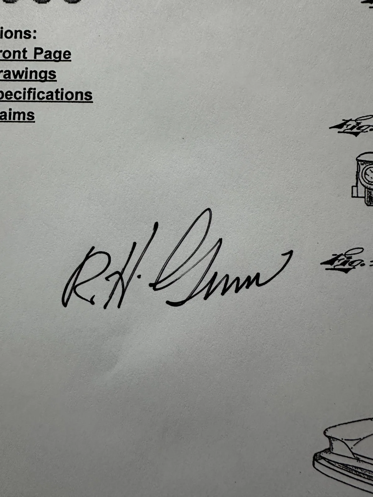 Bob Gurr — Disney Bob Gurr Signed 8.5x11 Autographed Amusement Ride Car Patent Free Shippng, изображение 2