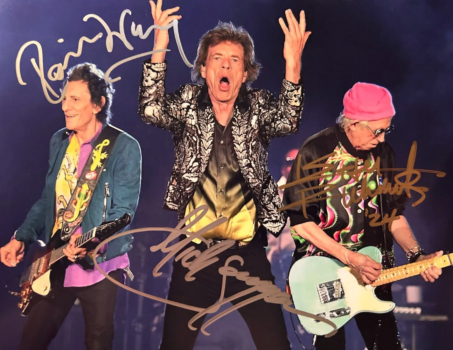 ROLLING STONES: Signed 8x10" (Jagger, Richards, Wood) Original Autographs w/COA, image 3