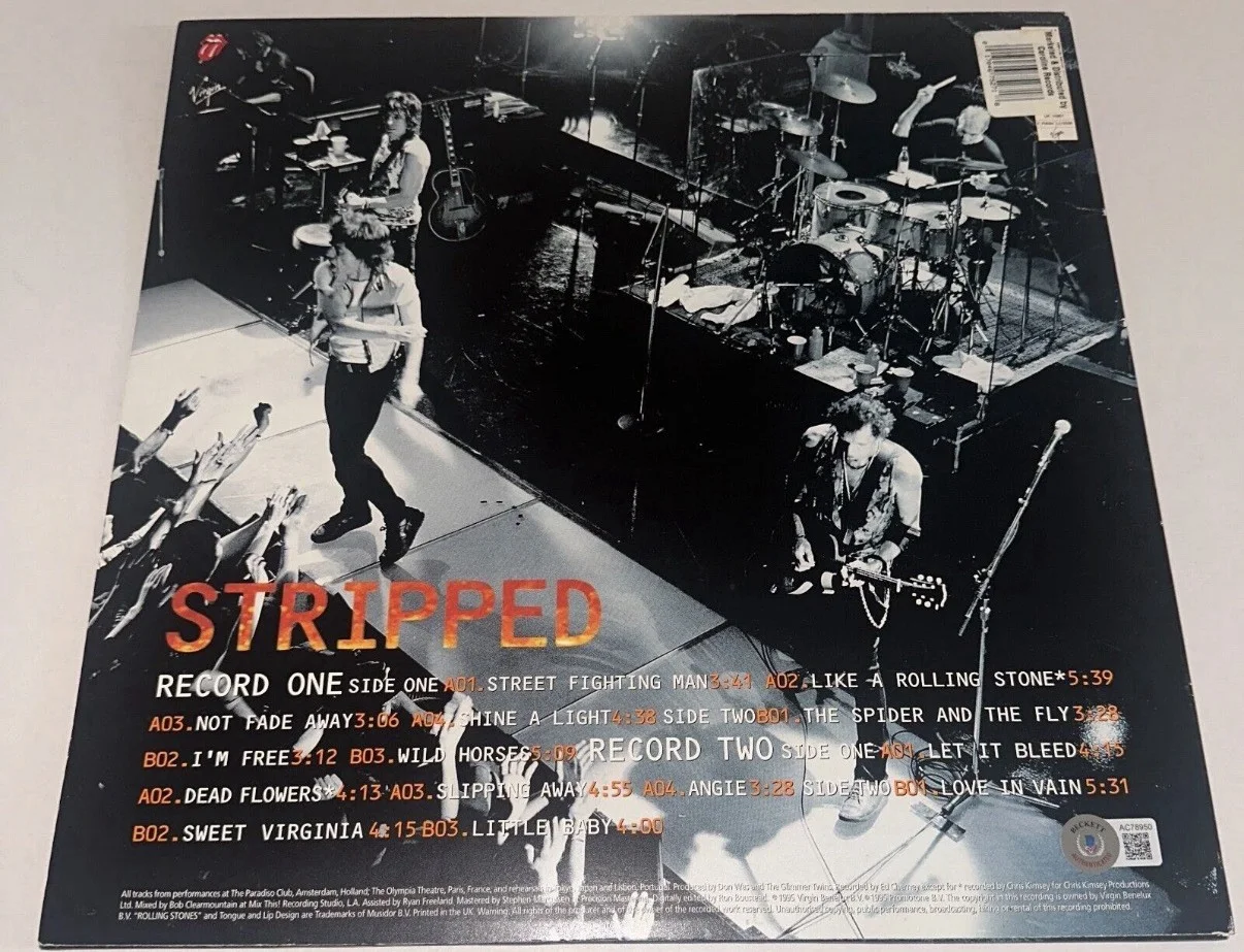 JAGGER, RICHARDS & WOOD Signed Rolling Stones LP ALBUM COVER Beckett LOA AUTO 10, изображение 5