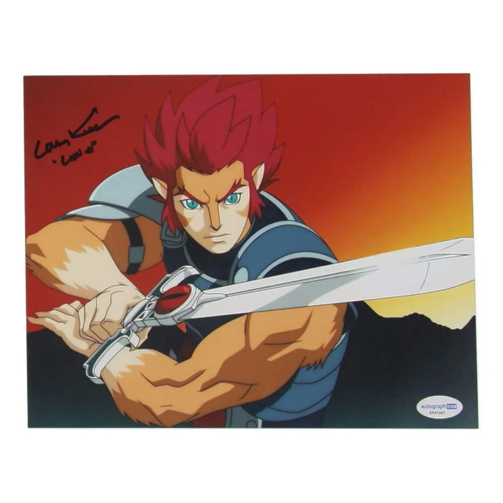 Larry Kenney — Larry Kenney Signed (ACOA) "Thundercats" 8x10 Photo Inscribed "Lion-O"