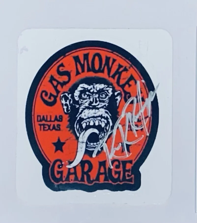 Richard Rawlings — Richard Rawlings Gas Monkey Garage Fast & Loud Signed Auto Red Sticker PSA & DNA, изображение 2