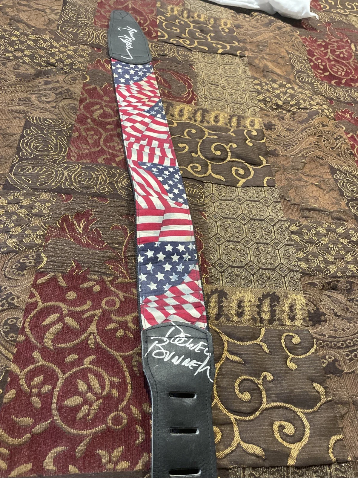 ￼ Guitar Strap Side By America Band Members Dewey And Gerry, image 3