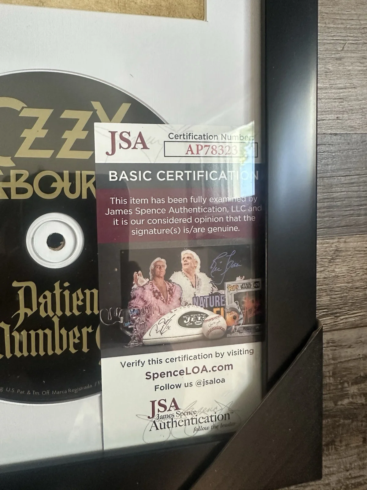 Ozzy Osbourne Signed Patient Number 9 CD INSERT FRAMED JSA COA Crazy Train Auto, image 3