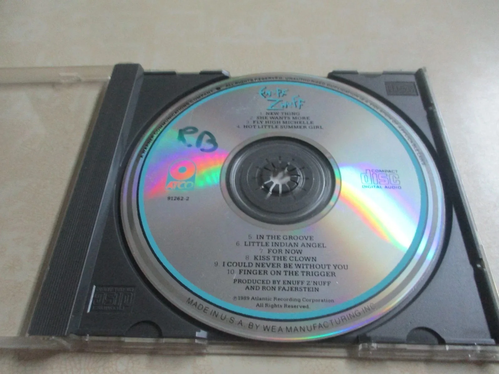 CHIP Z'NUFF (ENUFF Z'NUFF) AUTHENTIC AUTOGRAPHED/SIGNED SELF TITLED PROMO CD, image 3