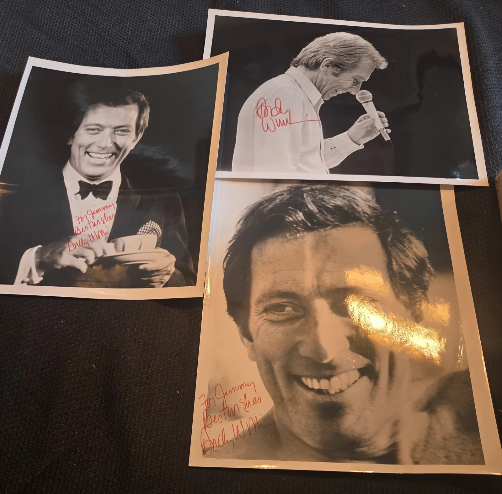 Andy Williams - (3) Autographed 8x10 Photos Signed Inscribed Pictures Singer, изображение 2