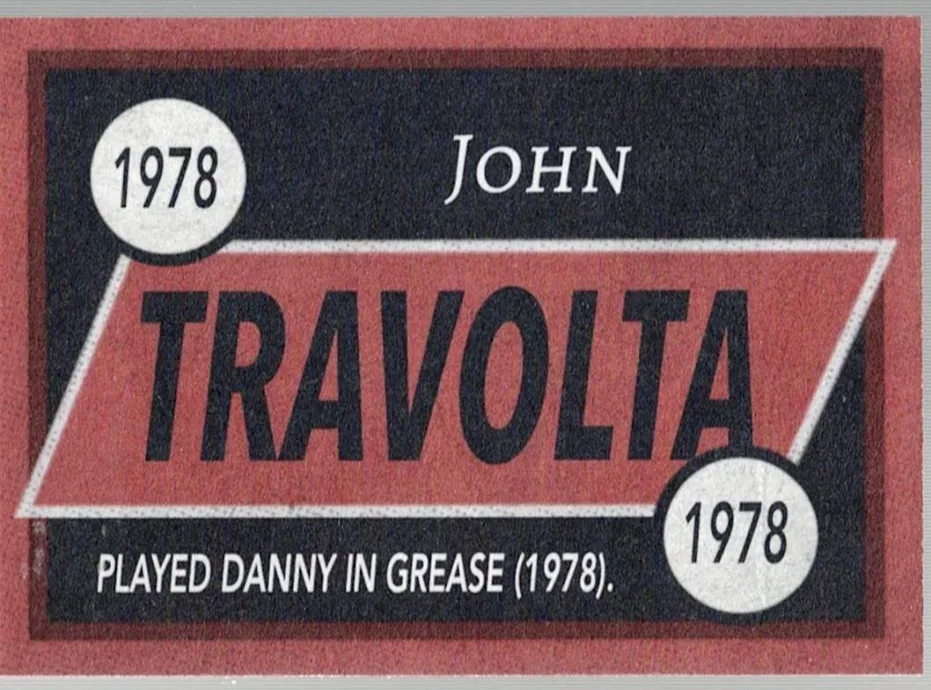 John Travolta — JOHN TRAVOLTA HAND-SIGNED 'GREASE' TRADING CARD - DANNY ZUKO (1978) - 1, image 2