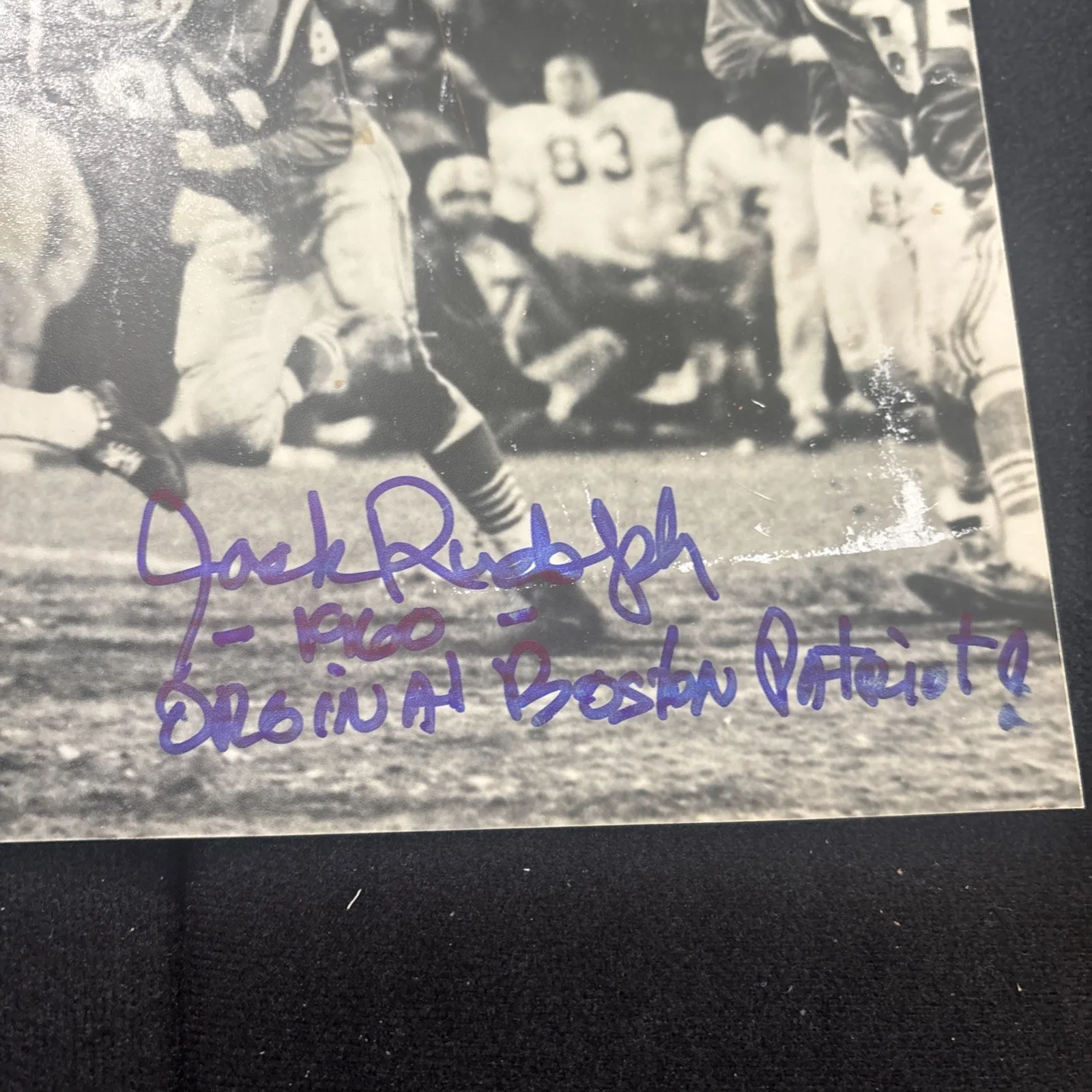 Jack Rudolph Signed 8 X 10 Photo Original Boston Patriot Holo COA A.M. Outlet, изображение 2