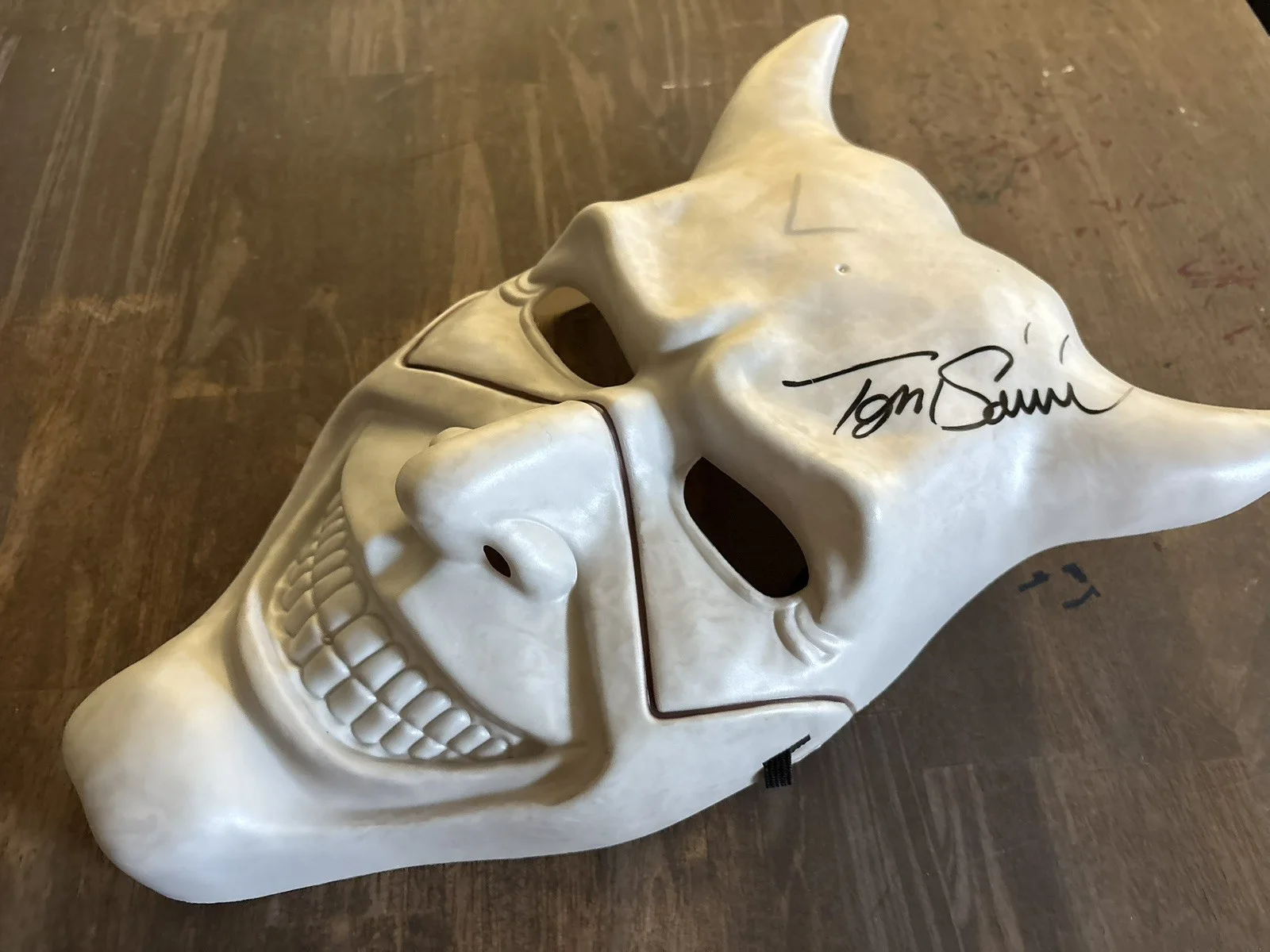 Tom Savini Signed Black Phone Mask, image 3