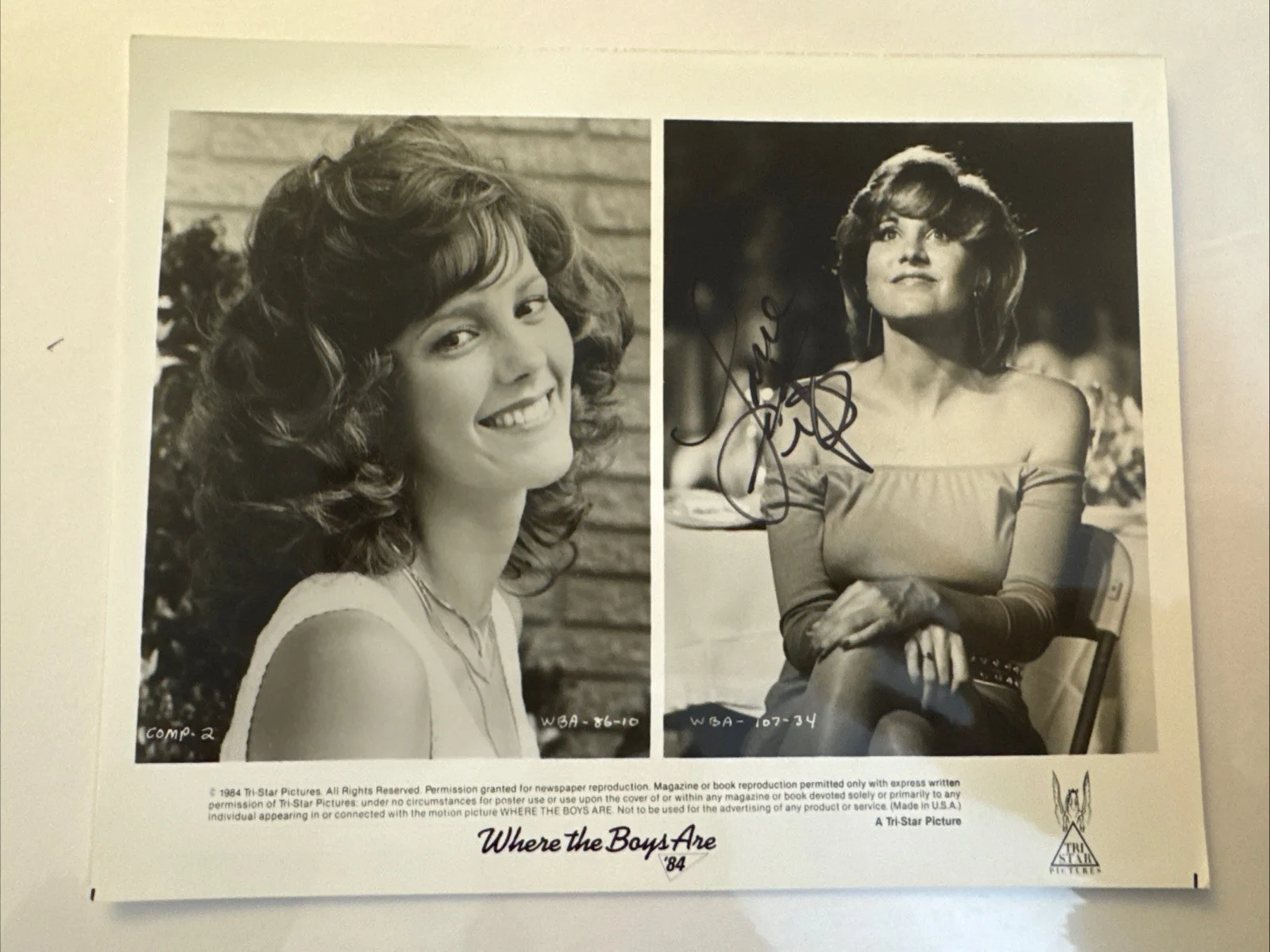 Lorna Luft — Hand Signed Lorna Luft Where The Boys Are 1984 Promo Photo Movie Autograph