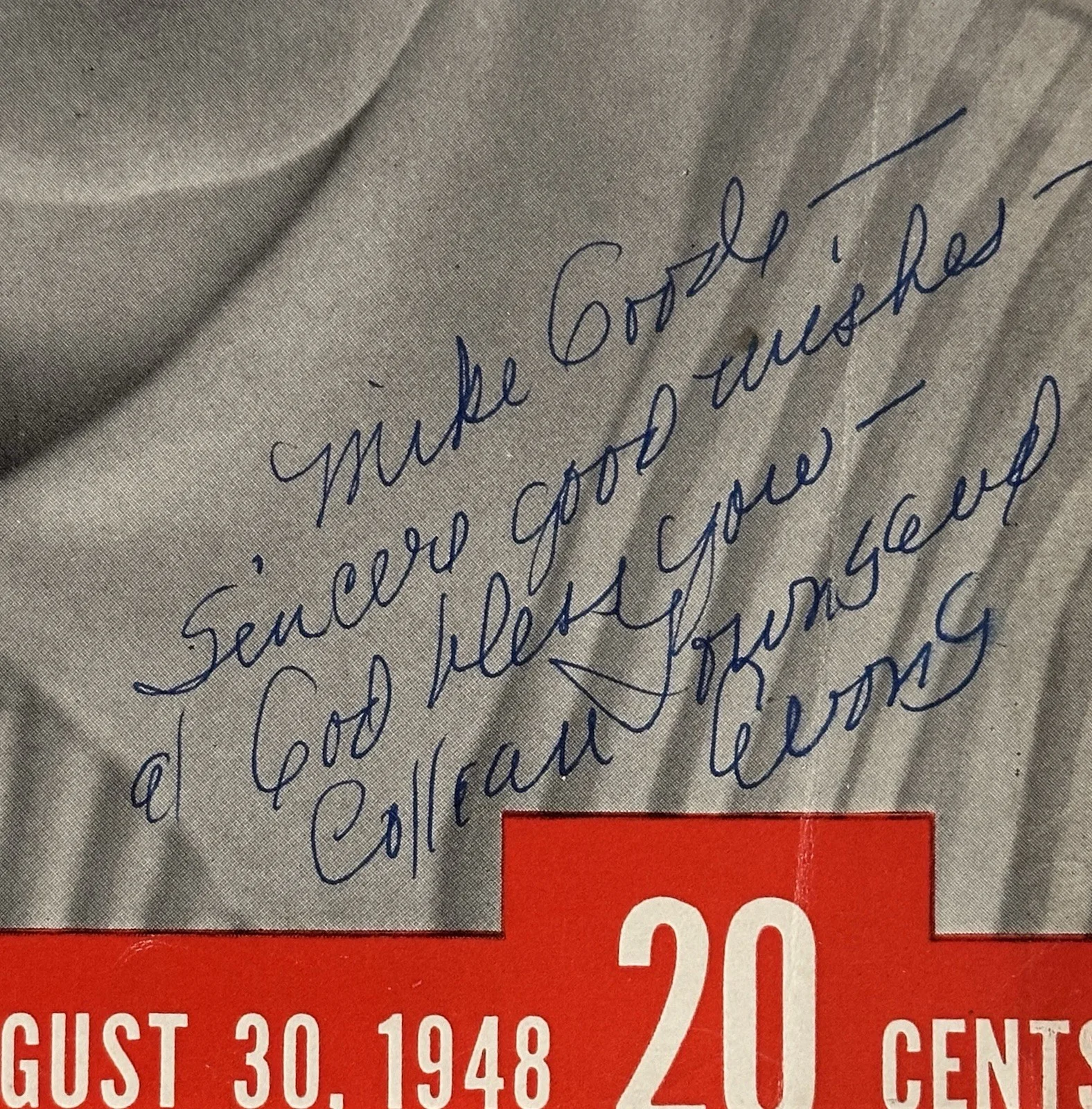 Colleen Townsend — COLLEEN TOWNSEND Signed Vintage 1948 LIFE Magazine Cover..ACTING LEGEND, image 2