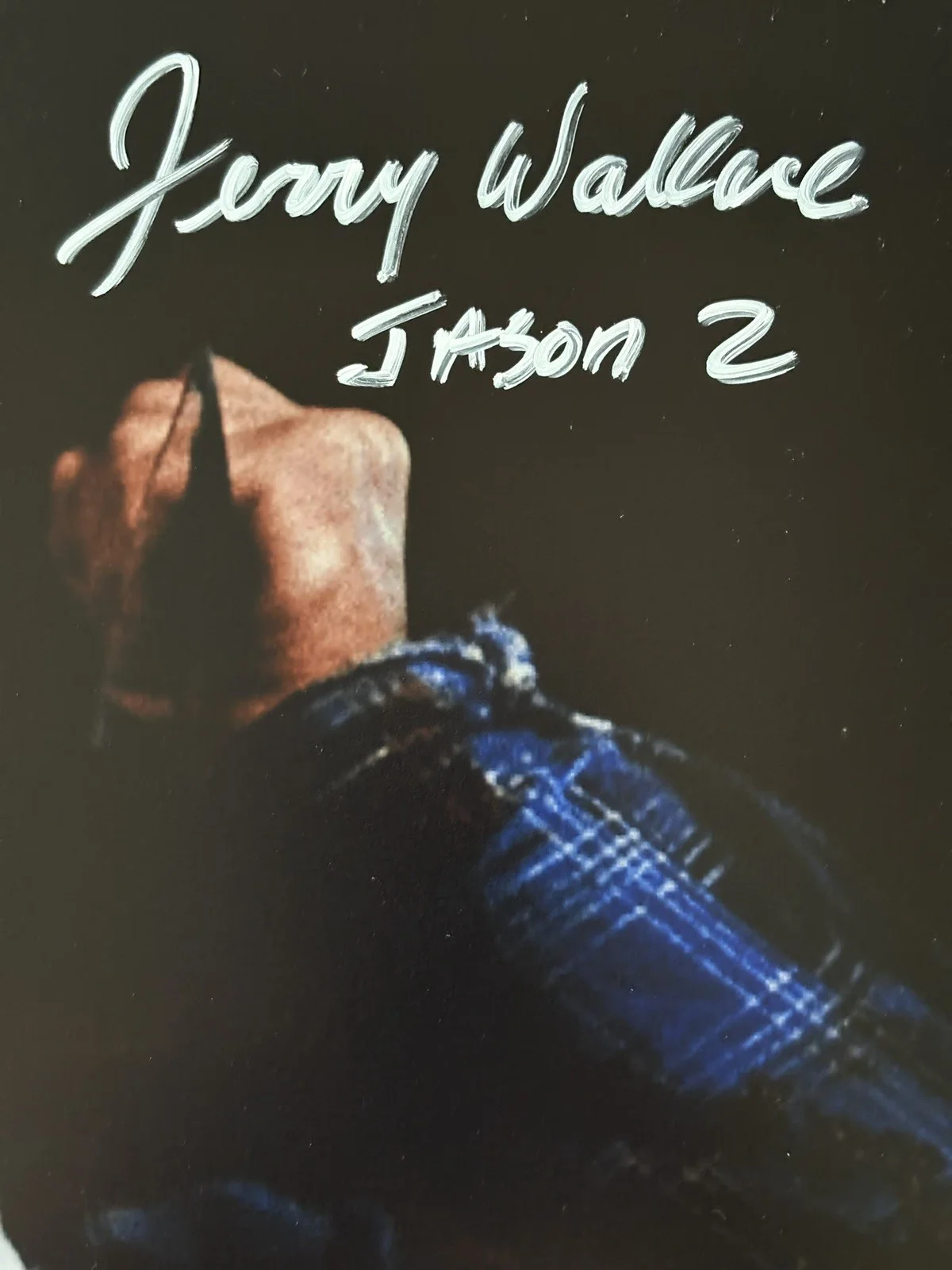 Mike Vogel — Jerry Wallace Signed 11x14 PosterJason Voorhees Friday The 13th Part 2 Sack Head, image 2