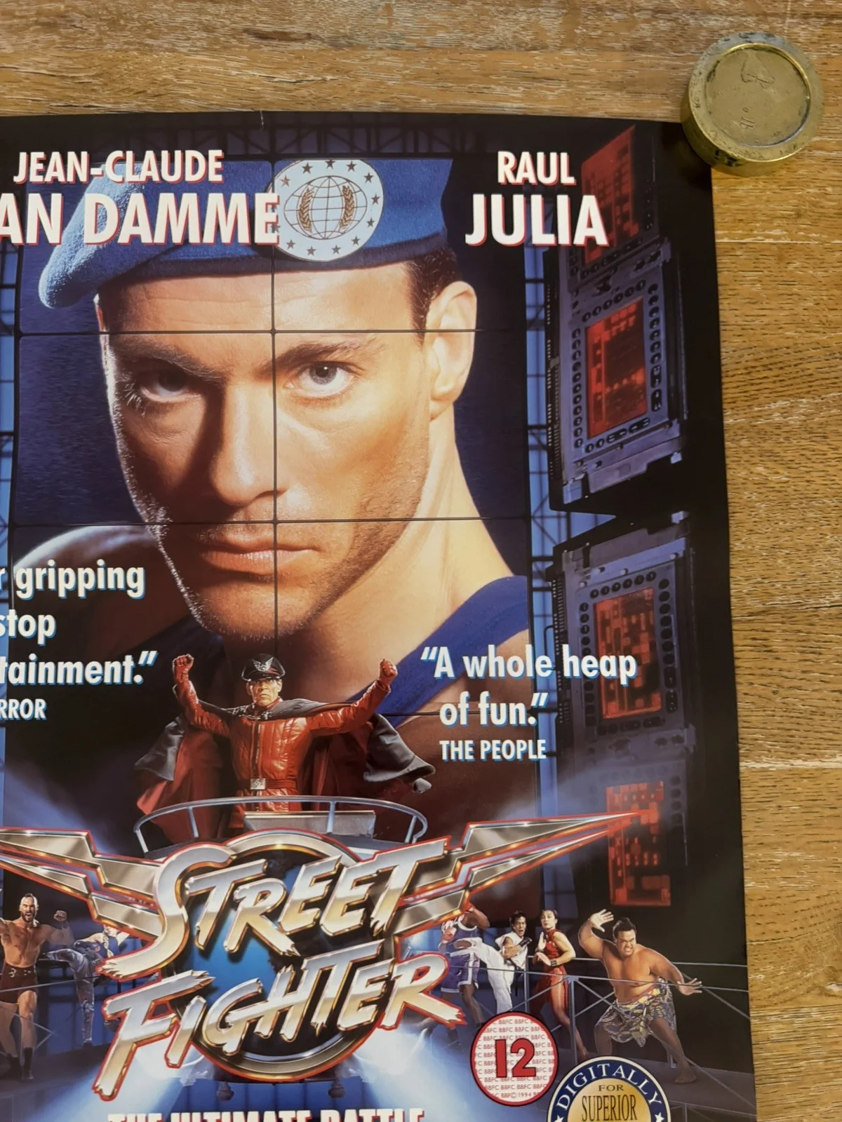Street Fighter (1994) Promo Video Shop Movie Poster - A2 - RARE rolled, изображение 3
