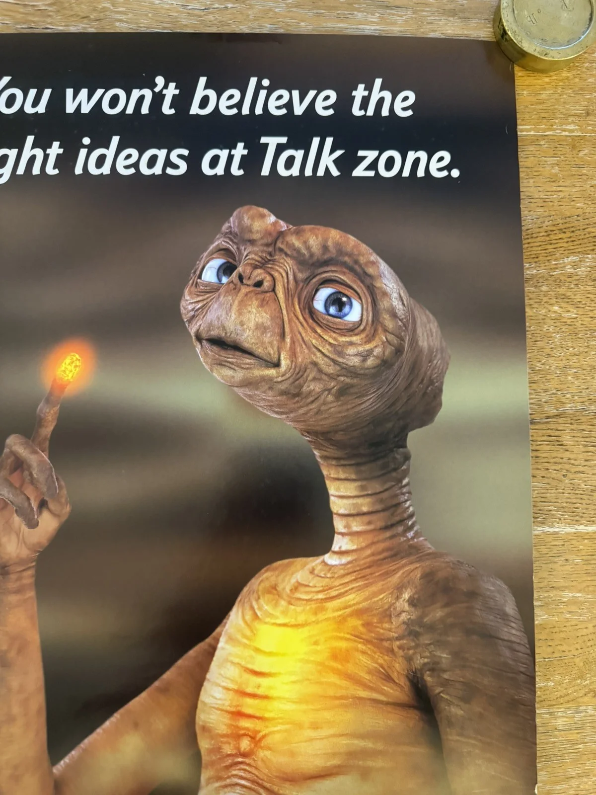 ET extra terrestrial very rare BT Original film vhs video shop promo poster, изображение 3