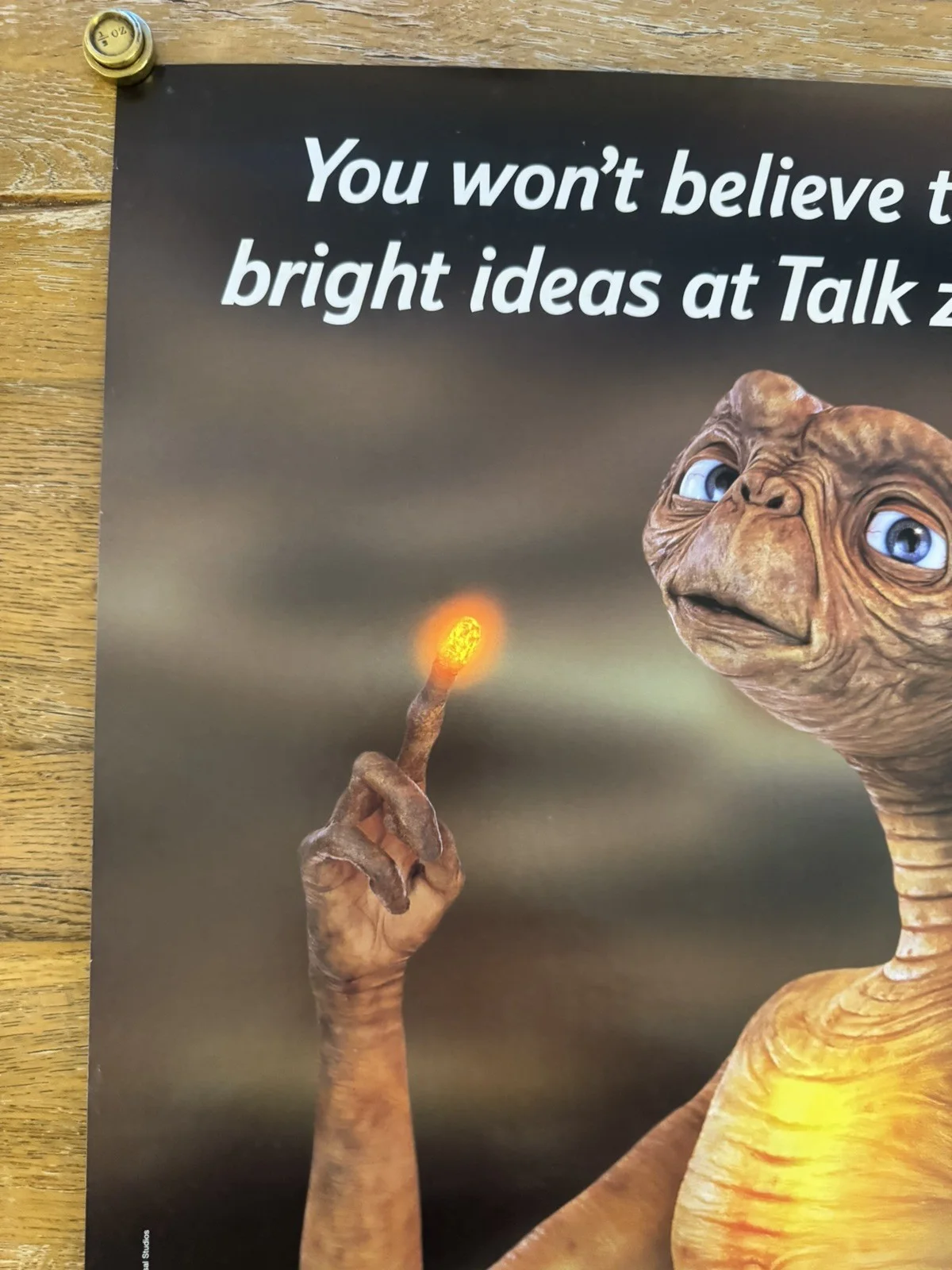 ET extra terrestrial very rare BT Original film vhs video shop promo poster, изображение 4