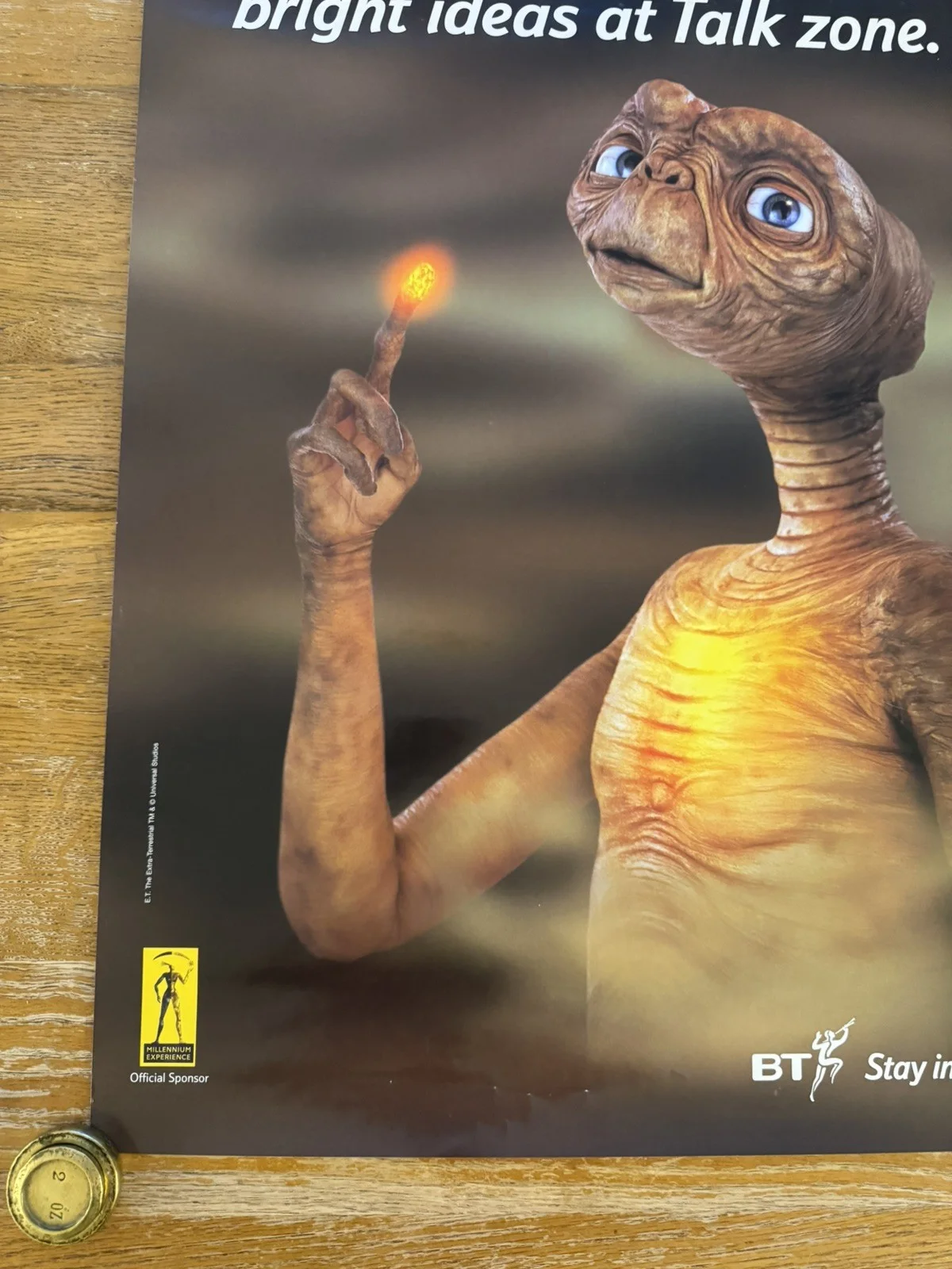 ET extra terrestrial very rare BT Original film vhs video shop promo poster, изображение 5