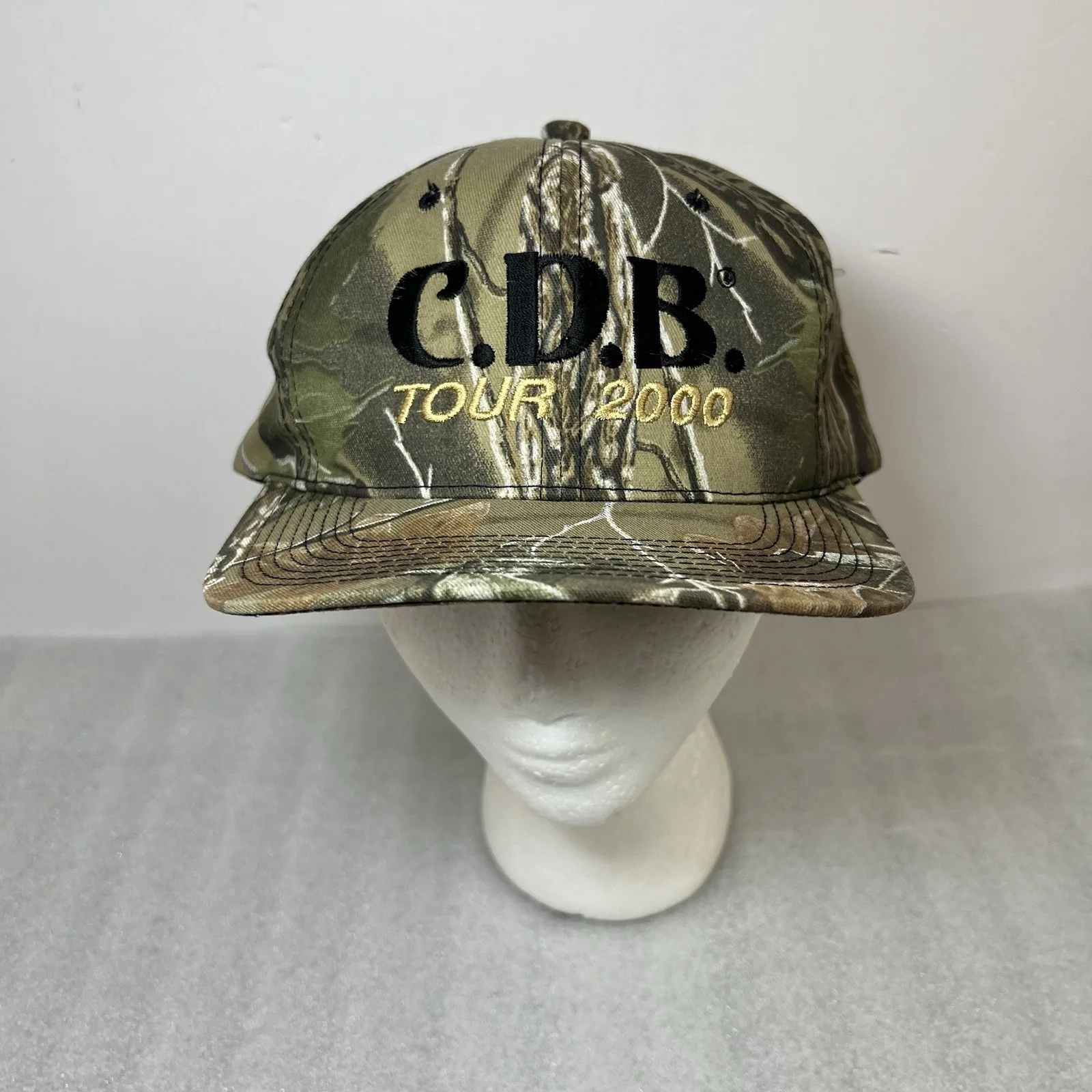 Vtg Charlie Daniels Band CDB Tour 2k Camo Hat Signed Autographed Realtree Hauntg, изображение 2