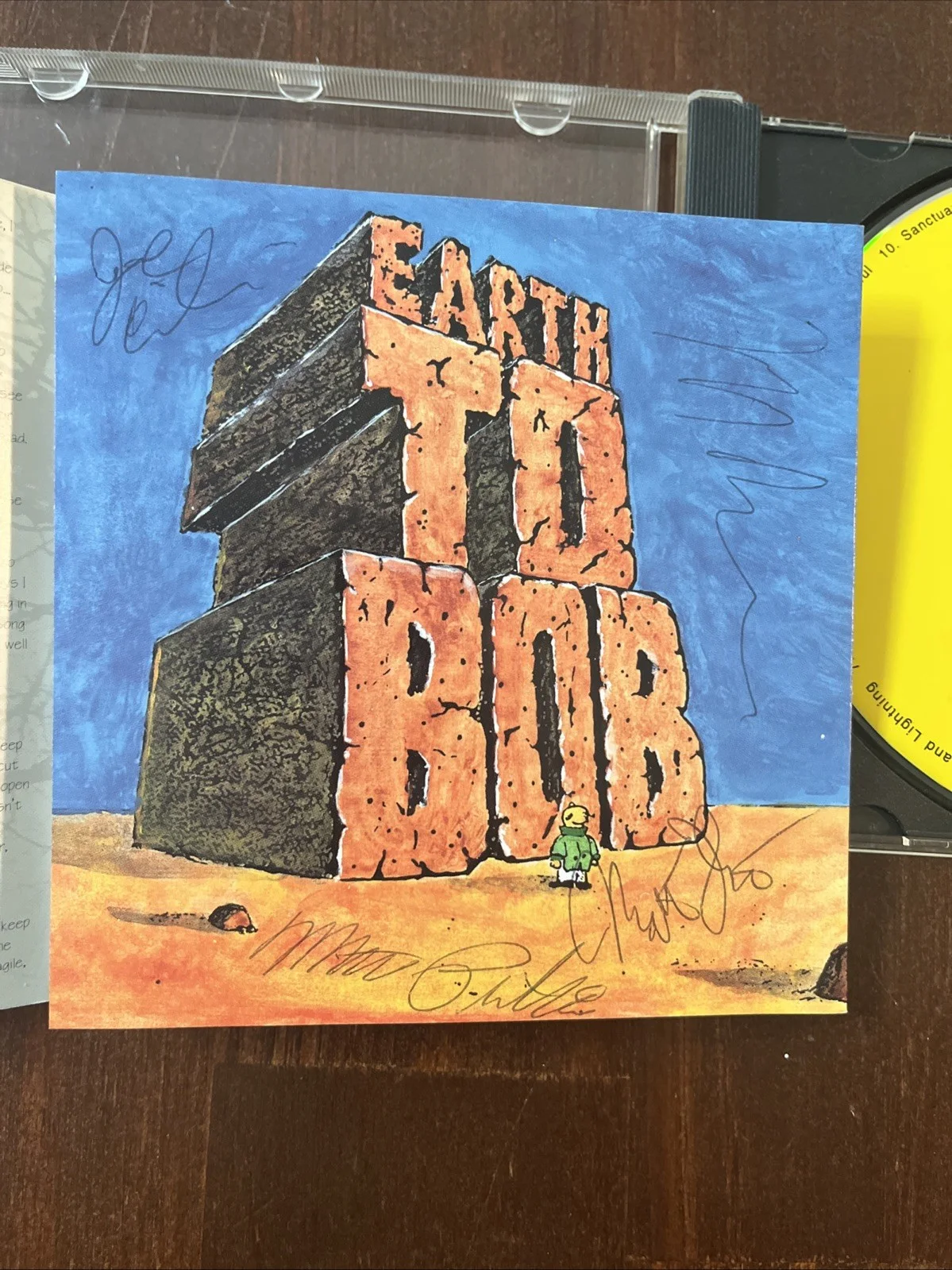 Earth to Bob "On Frozen Pond" CD Signed By Full Band Immaculate Disk Very RARE, image 3