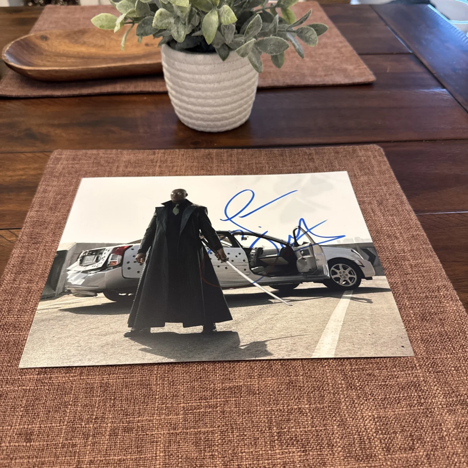 Laurence Fishburne — Laurence Fishburne Autographed The Matrix 8x10 Photograph Morpheus w/COA Holo !